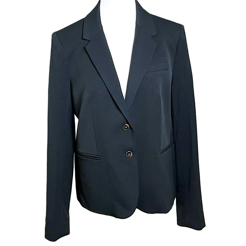 J. Crew Schoolboy Black Blazer Women’s Size L Poly Blend Office Preppy - Picture 3 of 11